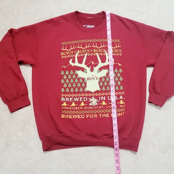 BUSCH Brew City Sweatshirt Hunting Christmas Unisex Size Medium - Picture 9 of 11